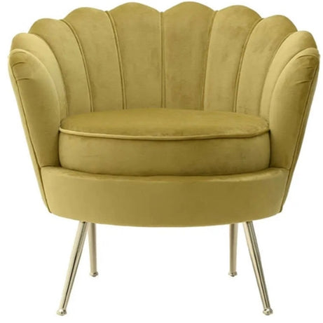 set of two Mustard velvet armchair