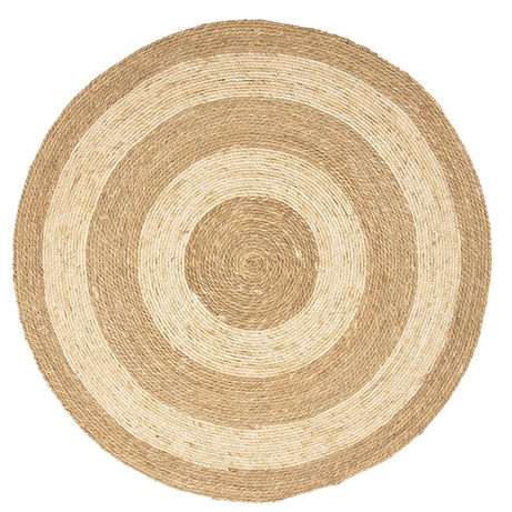 Beige Seagrass Round Carpet Tapestry