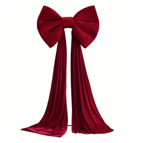 Big velvet bow (burgundy)