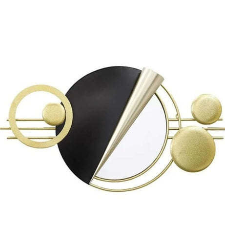 METAL WALL DECO MIRROR/PLANTER GOLDEN/BLACK  2