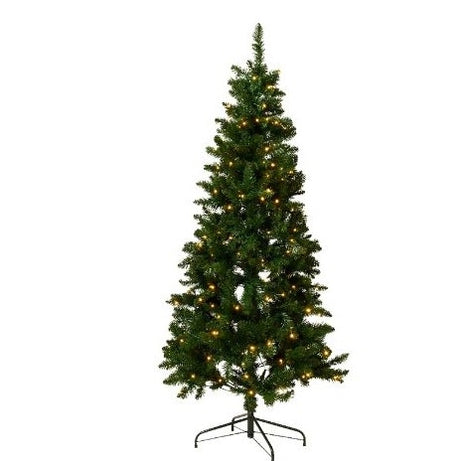 Christmas tree lodged slim pine (240cm) pre lit