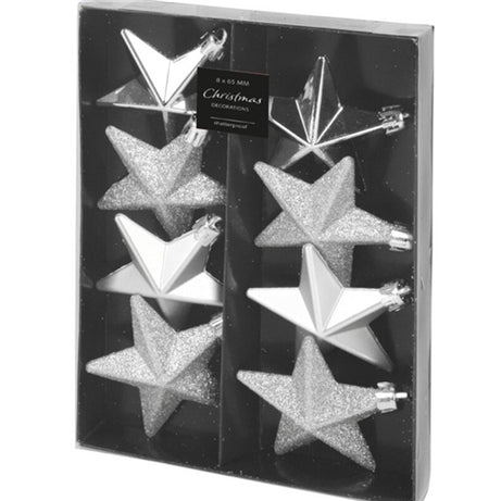 Christmas star ornament silver