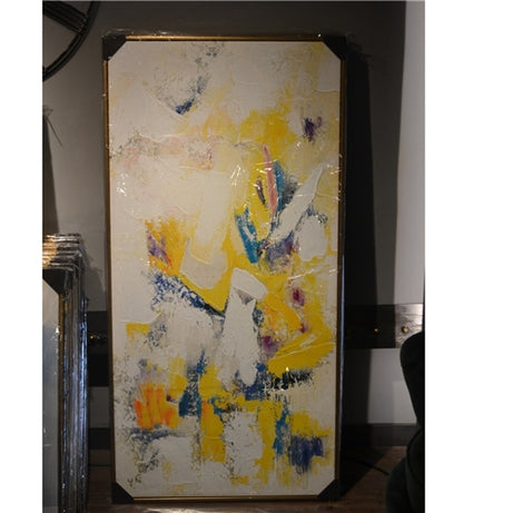 Yellow abstract Painting 140x70