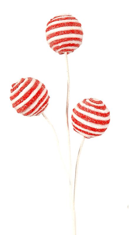 red/white branch w/balls