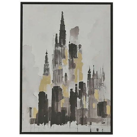 CANVAS WALL ART WITH FRAME TOWN