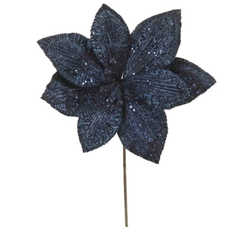 Christmas Blue flower (Glitter) 71CM