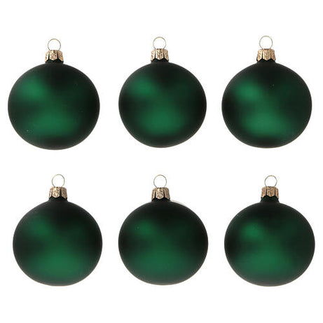 8cm/6pcs Ball dark green pack