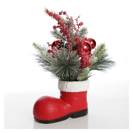 Polyresin Santa boot