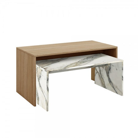 Melamine oak coffee table