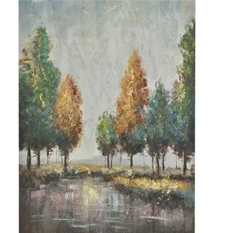 CANVAS WALL ART TREES/LAKE 2