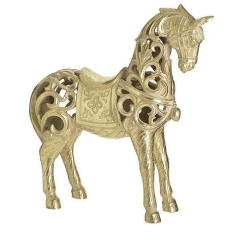 RESIN HORSE GOLDEN