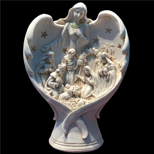 Holy family statue heart shaped