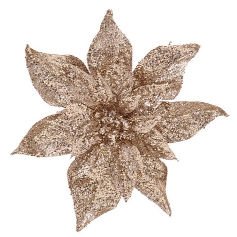 Fabric Flower Clip silver