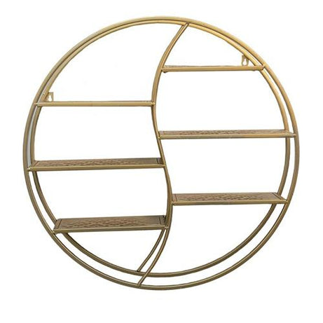 Circular metal wall rack