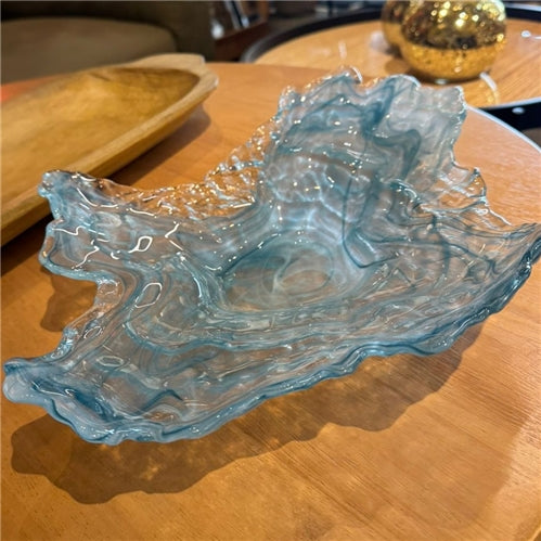 Mushroom plate blue glass