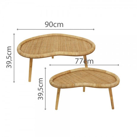 Rattan side table
