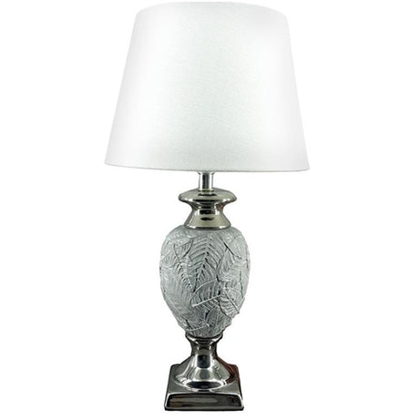 Ceramic silver side lamp