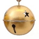 Metal gold decorative bell w/rope