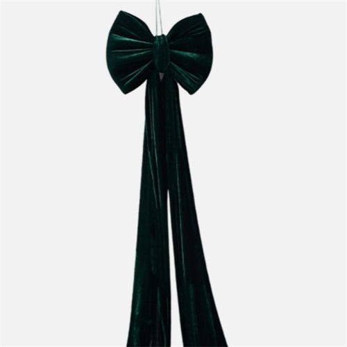 Big velvet bow (green)