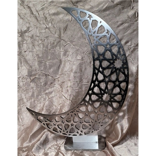 Silver wooden Hilal 125 cm