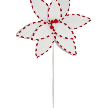 Branch w/white flower & red