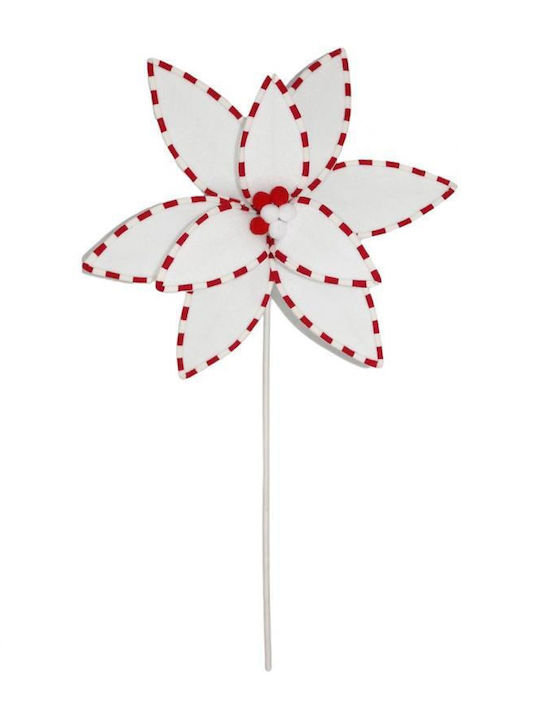 Branch w/white flower & red