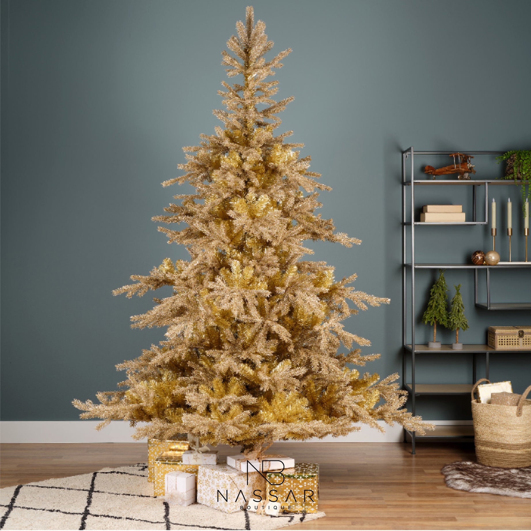 Tiffany fir glitter Christmas tree 8 (240 cm)