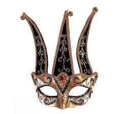 Gold/black half mask