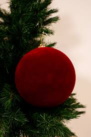 10cm ball Red Burgundy velvet