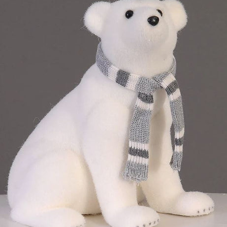 Polar Bear Christmas Decoration with Scarf – 40cm