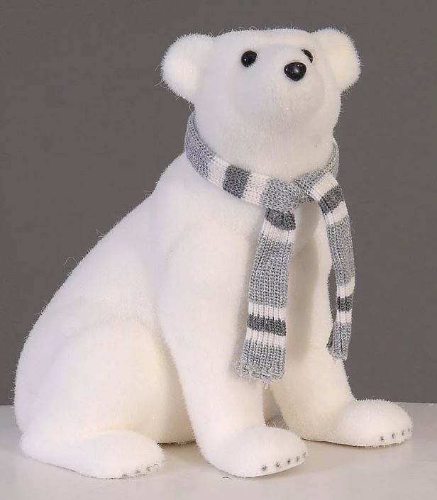 Polar Bear Christmas Decoration with Scarf – 40cm